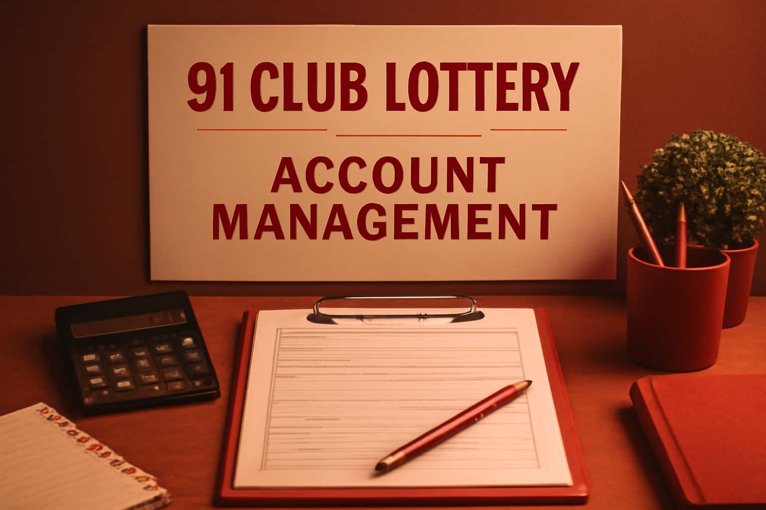 An informative representation of 91 Club Lottery Account Management.