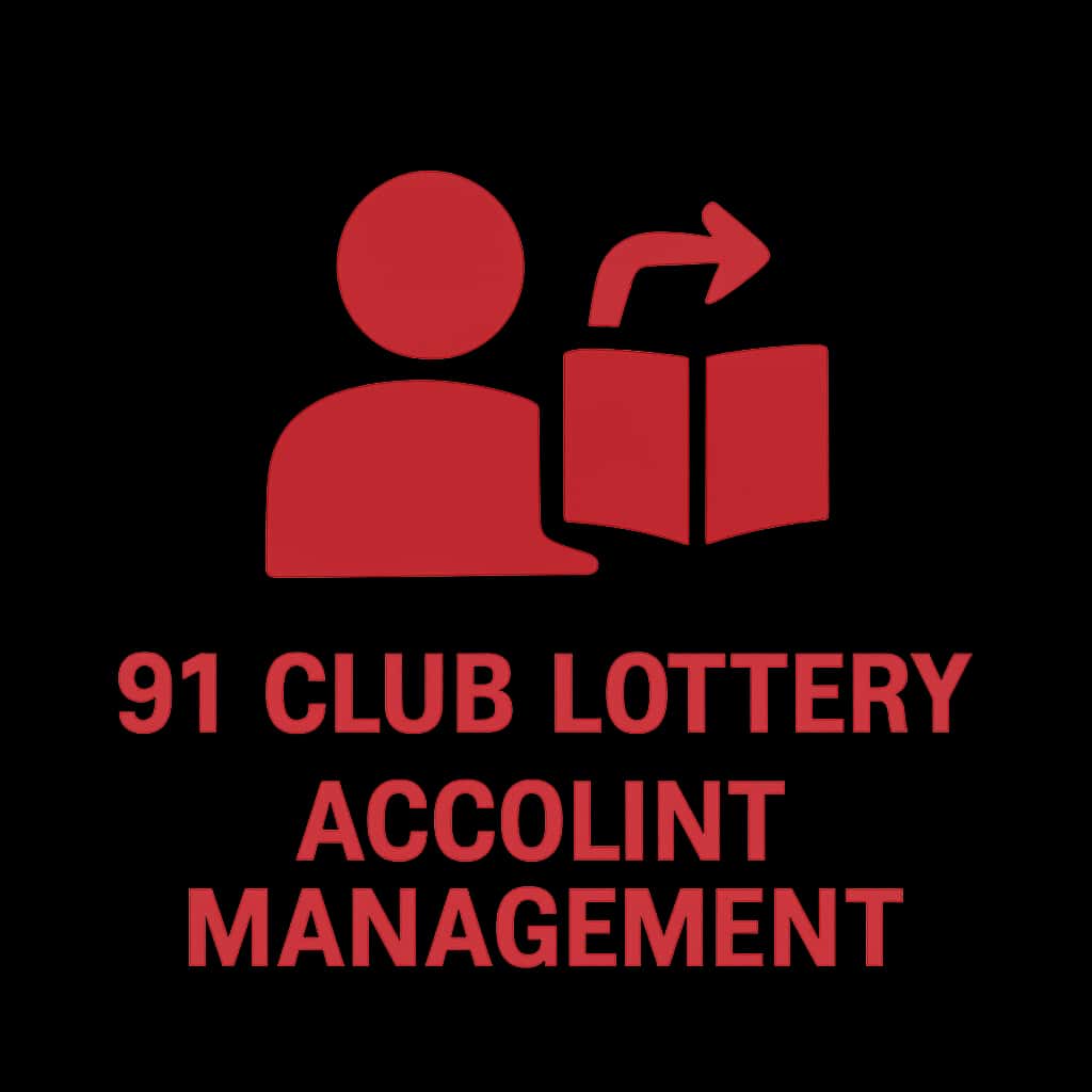A badge symbolizing 91 Club Lottery Account Management.