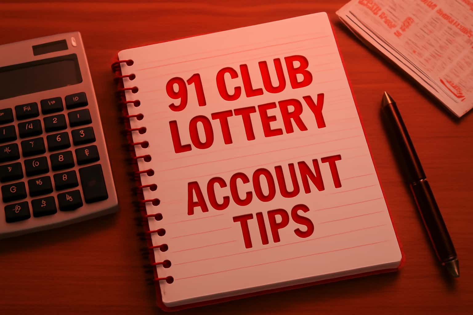 An informative visual about 91 Club Lottery Account Tips with a focus on security and usability.
