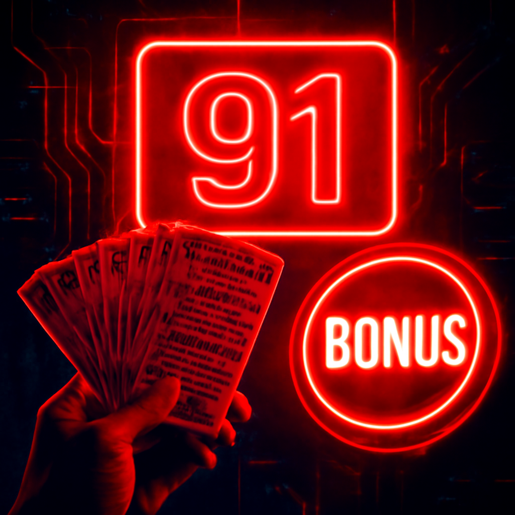 An educational diagram that outlines the benefits of registering for the 91 Club Lottery.