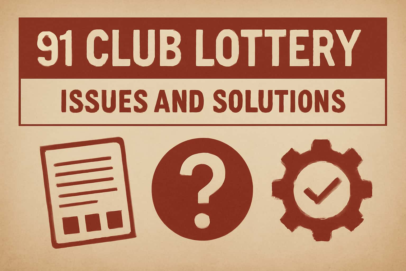 An informative visual representation of 91 Club Lottery Issues and Solutions.