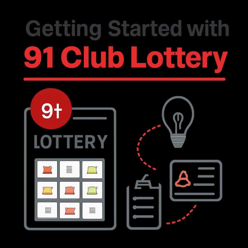 An educational diagram regarding Getting Started with 91 Club Lottery.