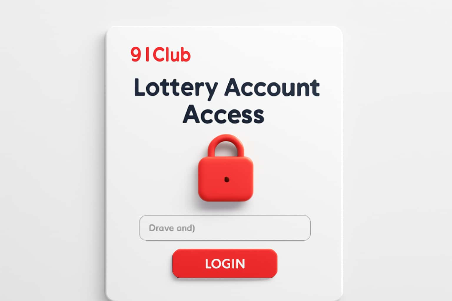 91 Club Lottery Account Access Interface