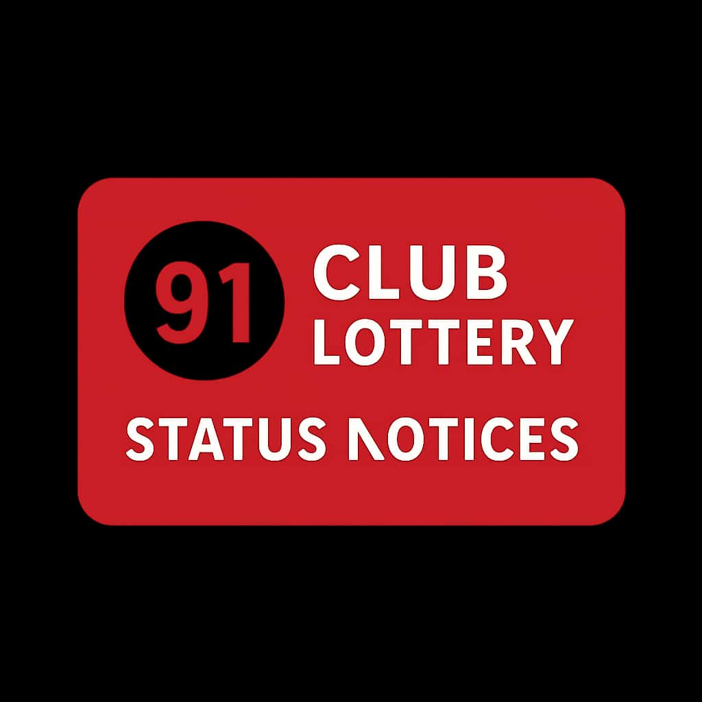 An icon representing the concept of 91 Club Lottery Status Notices.