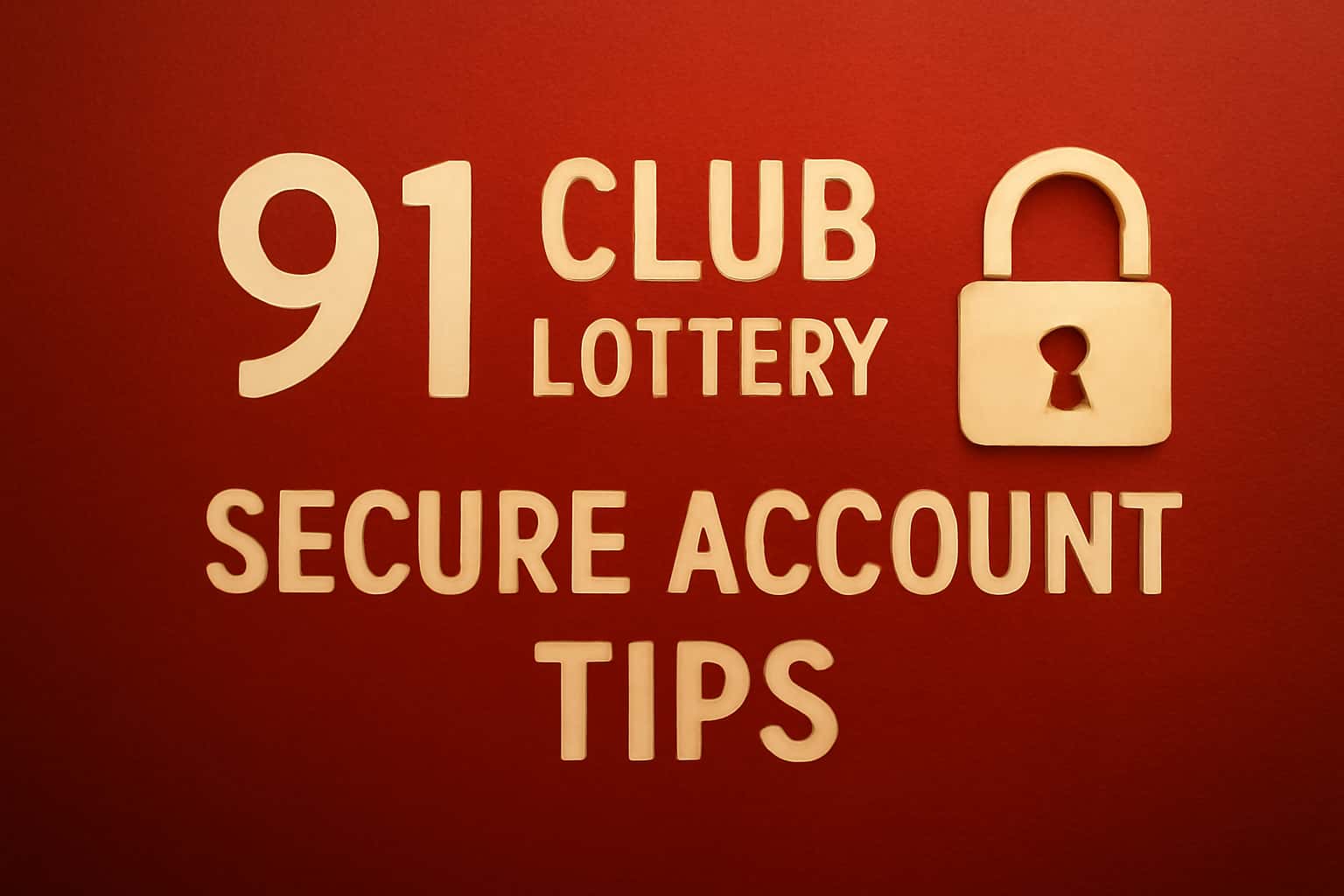 An informative scene highlighting best practices for securing 91 Club Lottery accounts.