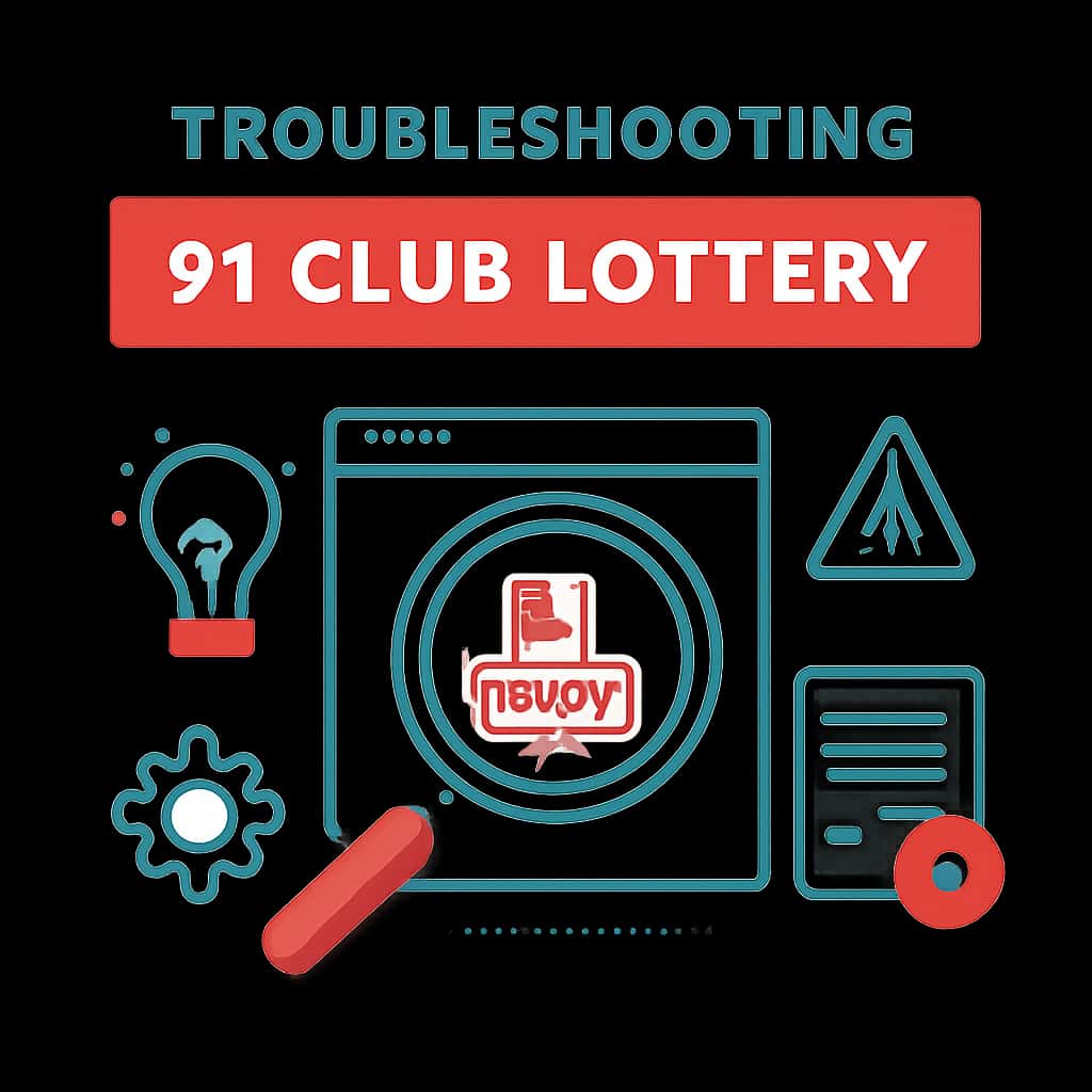 Diagram illustrating troubleshooting steps for the 91 Club Lottery.